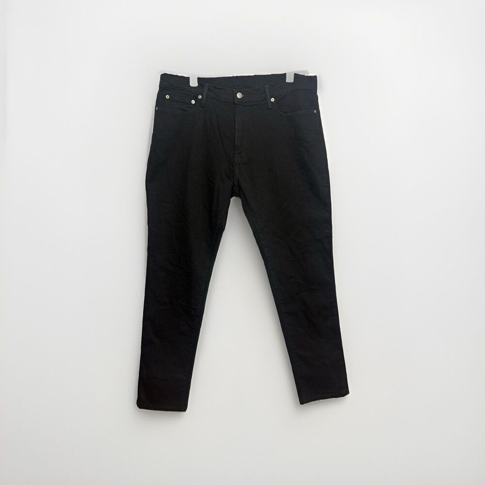 Abercrombie & Fitch Mens Jeans 38x32 Black Athletic Skinny Stretch Denim